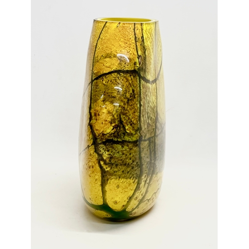 96 - A Mid Century Modern Balkan Art Glass vase. 27x8x24cm