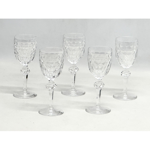 117 - A set of 5 Waterford Crystal ‘Curraghmore’ claret wine glasses. 15cm