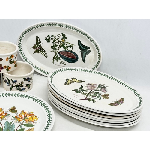 120 - 12 pieces of Portmeirion ‘The Botanic Garden’ dinner ware. 8 serving platters 33x23cm. 3 sugar bowls... 