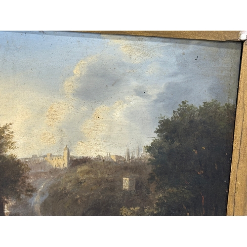 23 - An oil painting on board. Attributed to Richard Wilson (1714-1782) 29x23cm. Frame 43x36cm