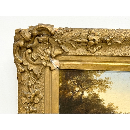 23 - An oil painting on board. Attributed to Richard Wilson (1714-1782) 29x23cm. Frame 43x36cm