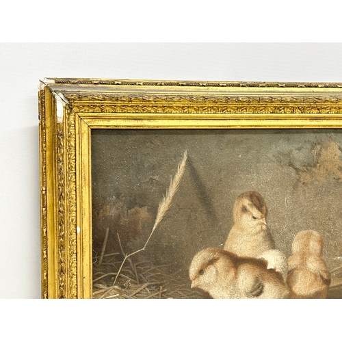 147 - A signed late 19th/early 20th century oil painting on canvas. 32x26cm. Frame 40x34cm