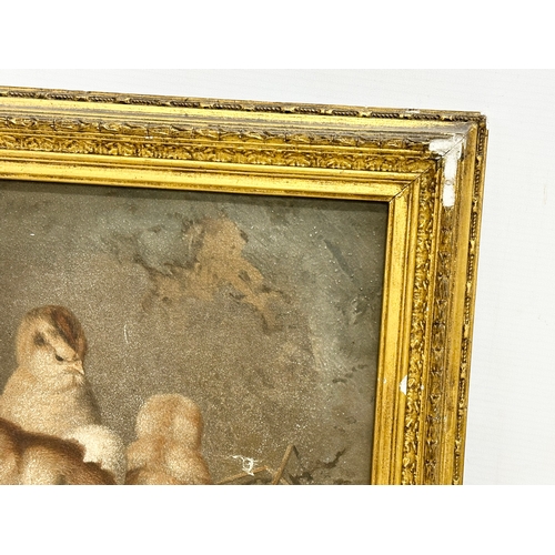 147 - A signed late 19th/early 20th century oil painting on canvas. 32x26cm. Frame 40x34cm