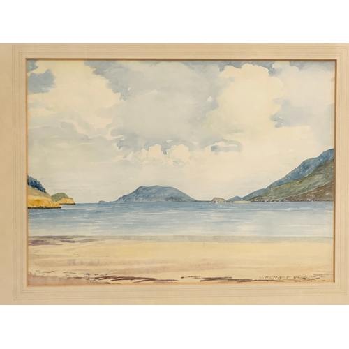 187 - A watercolour by J.H. Chambers. 37x27cm. Frame 51x41cm