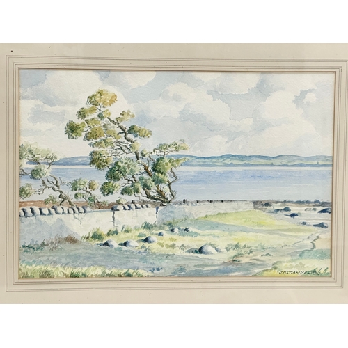 188 - A watercolour by J.H. Chambers. 37x24cm. Frame 54.5x37cm