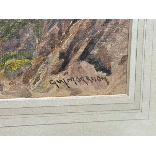 190 - A large watercolour by G.W.Morrison. Fanadhead, Donegal. 50.5x26cm.