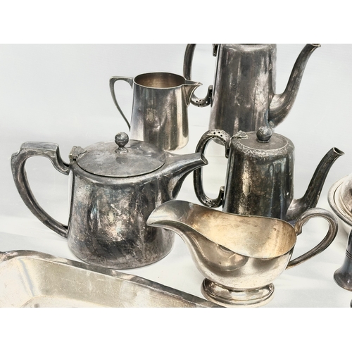 63 - A collection of vintage Ulster Steamship Company silver soldered tea, coffee and dinner ware. By Wal... 