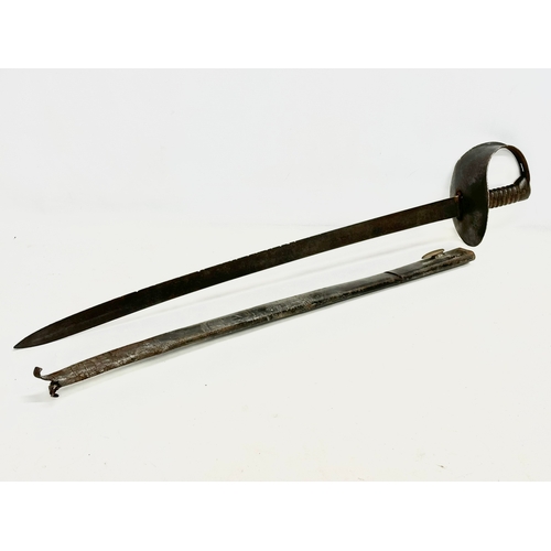 162 - A 19th century British Naval officers sword. 87cm