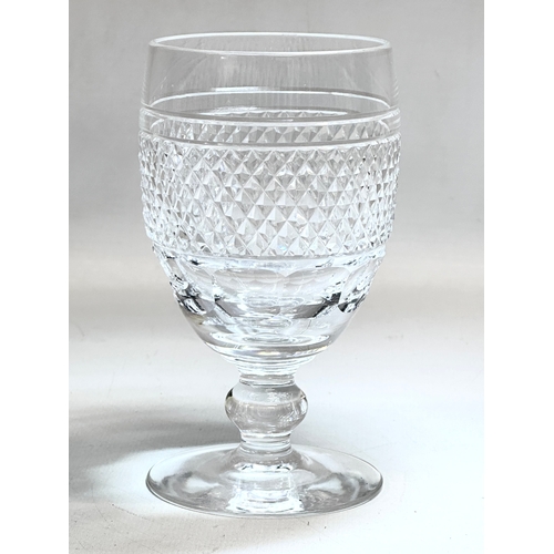 64 - A set of 6 Waterford Crystal ‘Cashel’ wine goblet glasses. 8x13cm