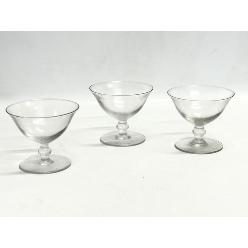 234 - A collection of early 20th century drinking glasses. 10 1920’s French liquor/sherry glasses 11cm. 3 ... 