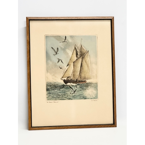 235 - An original coloured dry point by R.H. Palenske. Reproduced in Talio-Crome. 34x42.5cm