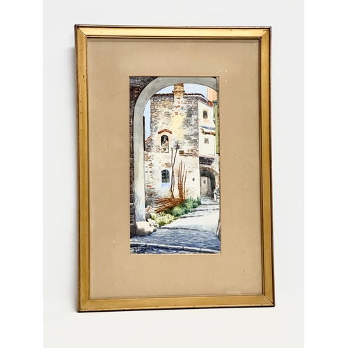 236 - An early 20th century watercolour by A. Ciafzone. Italian street scene. 34.5x48.5cm.