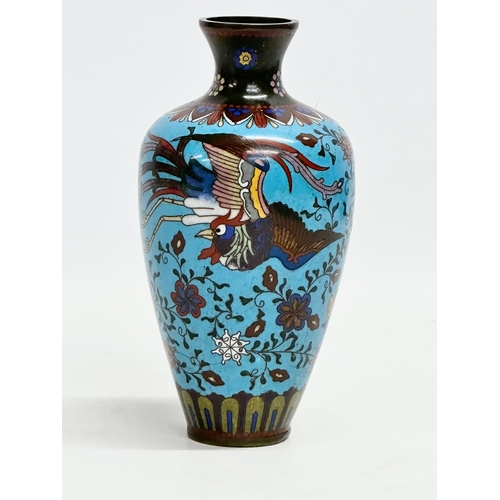 224 - A good quality early 20th century cloisonné enamelled vase. 15cm