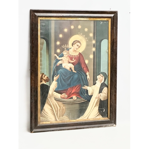 241 - A large late 19th century religious Remarque picture. Rosario. 59.5x76.5cm