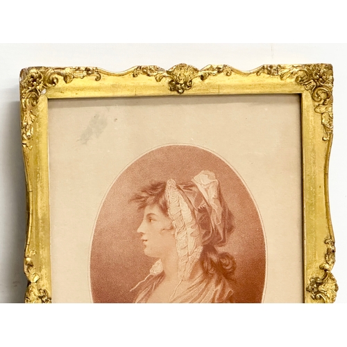 366P - A pair of late 19th century gilt framed prints of the original 18th century engravings. A St Giles’s... 