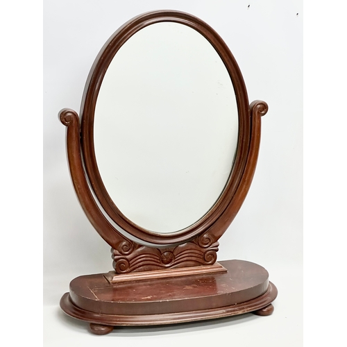 366T - A Victorian mahogany dressing mirror. 60x28x77cm