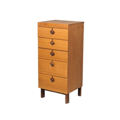 1022 - A mid century teak tallboy chest of drawers by Nathan Furniture, 51.5cm x 44.5cm x 115cm  (1)