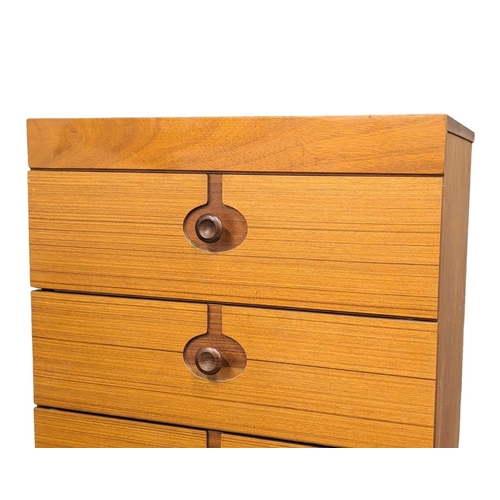 1022 - A mid century teak tallboy chest of drawers by Nathan Furniture, 51.5cm x 44.5cm x 115cm  (1)