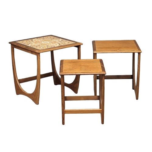 963 - A G-PLAN Mid Century teak nest of tables with tile top