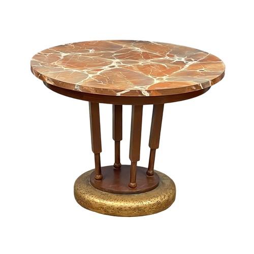 1203 - An Art Deco style faux marble top occassional table 80x60.5cm