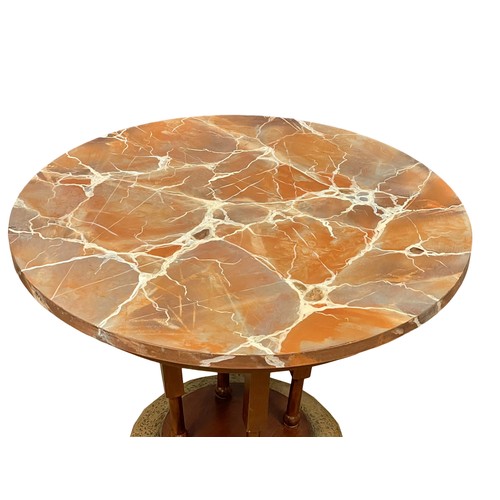 1203 - An Art Deco style faux marble top occassional table 80x60.5cm