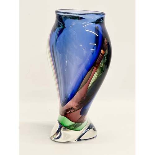 33 - A large Murano Vetreria Artistica Oval ‘Cobra’ vase. Original design by Luigi Onesto. 19x27cm