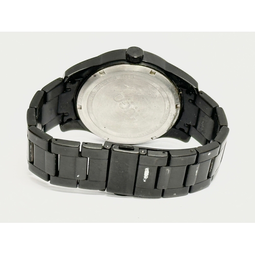 418 - A gents Hugo Boss ‘Skeleton’ watch with box. HU 433.1.34.3568 1.172.201