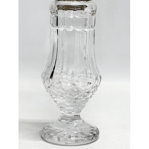 123 - A Waterford Crystal ‘Lismore’ sugar shaker. 20.5cm