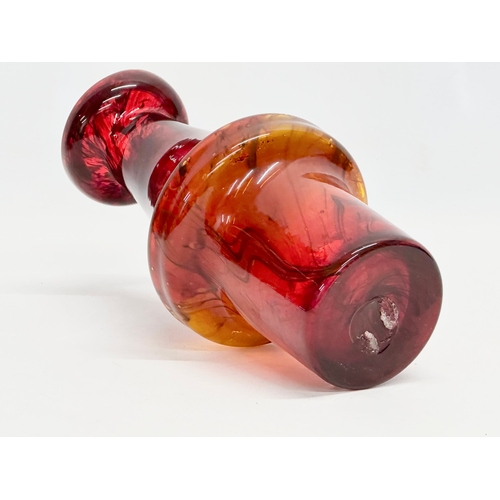 66 - An early 20th century Art Glass lava vase. Circa 1920. 21.5cm