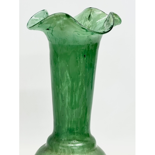 76 - A large 1930’s Art Glass vase. 16x35cm