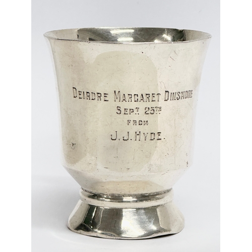 434 - A late 19th century silver mug by S Blanckensee & Son. Circa 1894. 123.71 grams. 9x7x8cm