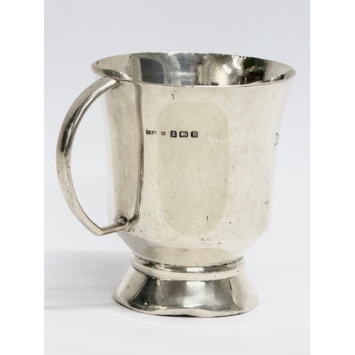 434 - A late 19th century silver mug by S Blanckensee & Son. Circa 1894. 123.71 grams. 9x7x8cm