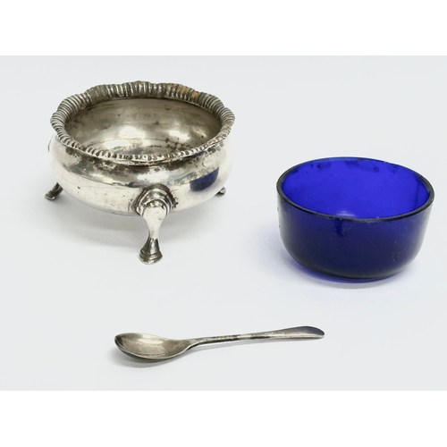 436 - A sterling silver condiment set. 182.27 grams.