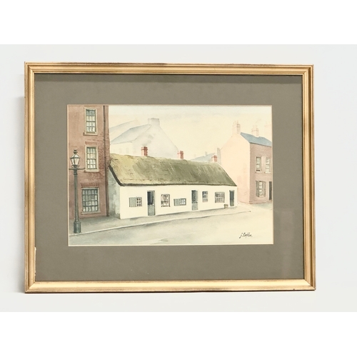 161 - A watercolour drawing by John Sefton. Frederick Street, Belfast. 35x24cm. Frame 50x39cm.