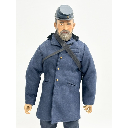 554 - A Sideshow Toys American Civil War Brotherhood of Arms Union Officer Action Figure. 31cm