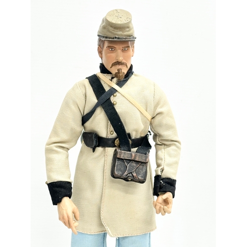 555 - A Sideshow Toys American Civil War Brotherhood of Arms Confederate Infantry Action Figure. 32cm