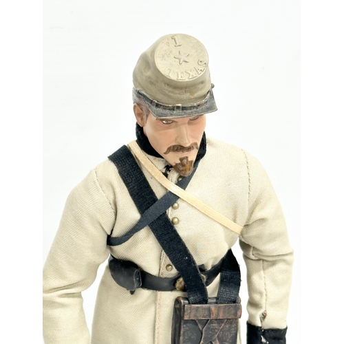 555 - A Sideshow Toys American Civil War Brotherhood of Arms Confederate Infantry Action Figure. 32cm