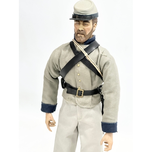 559 - A Sideshow Toys American Civil War Brotherhood of Arms Confederate Infantry Action Figure. 32.5cm