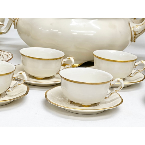 166 - A 46 piece Pirkenhammer ‘Avignon’ Fine China tea, coffee and dinner service. Early 20th century, Cze... 