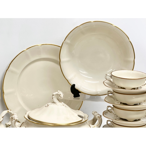 166 - A 46 piece Pirkenhammer ‘Avignon’ Fine China tea, coffee and dinner service. Early 20th century, Cze... 