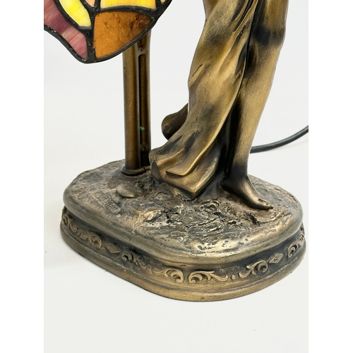 357 - A Crosa Tiffany Style Fairy table lamp. 30x40cm