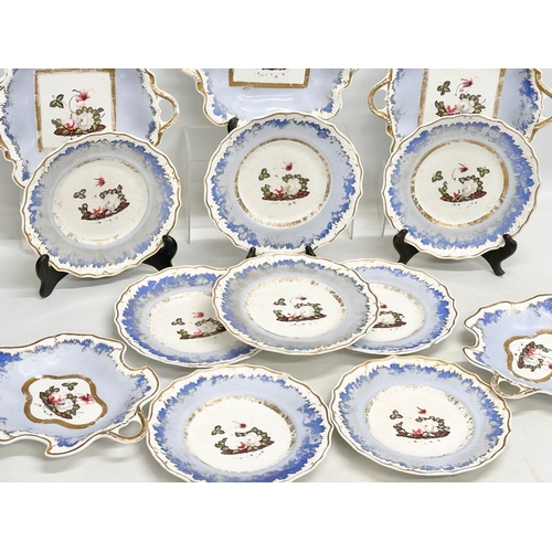 167 - An early 19th century Samuel Alcock ‘Periwinkle’ part dinner service. Circa 1822-1830.