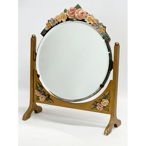 112 - A 1930’s Barbola dressing mirror. 29.5x12x38cm