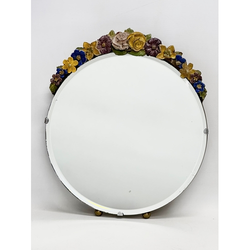 115 - A 1930’s Barbola mirror. 31x36cm