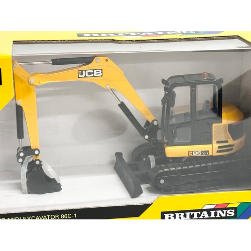 654 - A new Britains JCB Midi Excavator 86C-1. 25x11x14cm