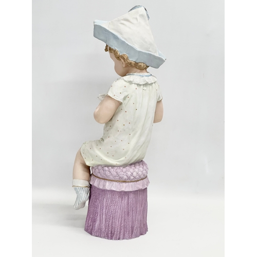 276 - A large late 19th century Bisque figurine. Probably by Heubach. Germany, 1890. 46cm