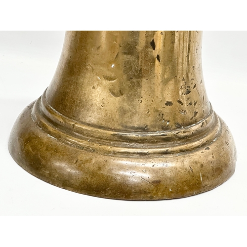 242 - A large early 20th century George V bronze ships bell. 25x35cm