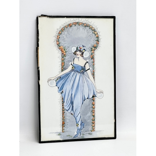 344 - 4 early 20th century Christine. E. Shand pictures. Madame Pom-Pom and Winter. 1920’s. 19x24cm