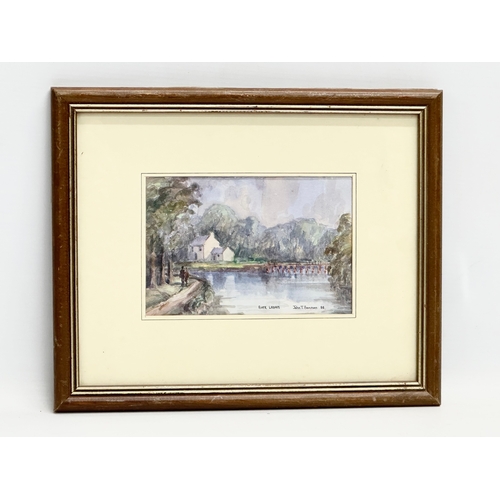 287 - A watercolour drawing by John. T. Bannon. River Lagan. 15x10cm. Frame 28x23cm