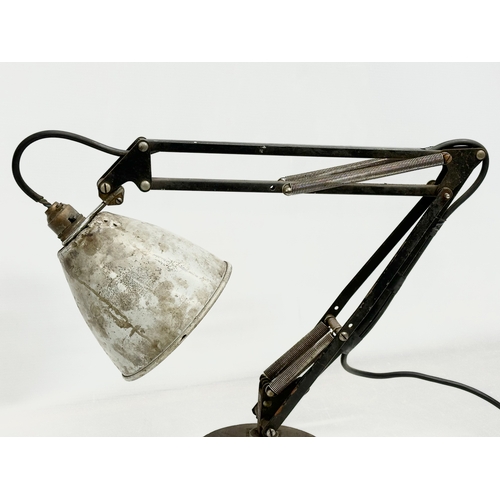 208 - A vintage Industrial anglepoise lamp. 72cm fully extended.